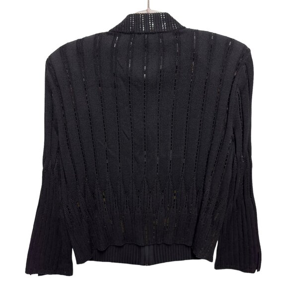RARE St. John Evening Sequins Thick Wool Santana Knit Jacket Coat - Picture 6 of 9